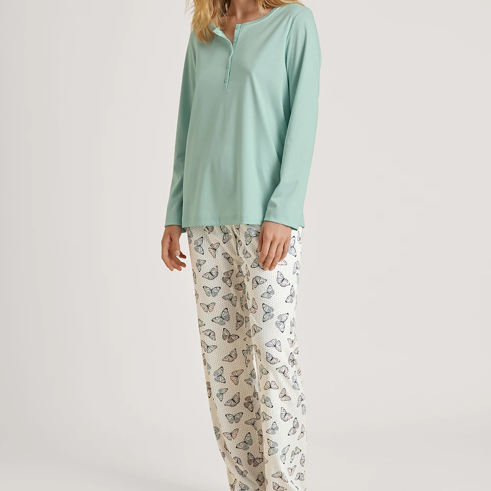 Calida Pyjama Mit Knopfleiste Night Lovers – Bild 3