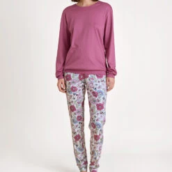 Calida Pyjama Mit Bündchen Spring Flower Dreams