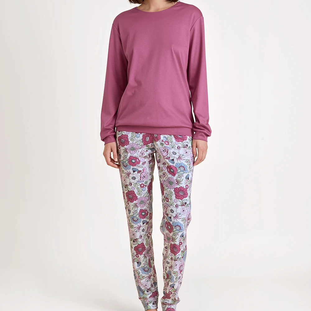 Calida Pyjama Mit Bündchen Spring Flower Dreams